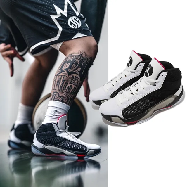 NIKE 耐吉】籃球鞋Air Jordan XXXVIII 38代PF 男鞋白黑紅支撐運動鞋