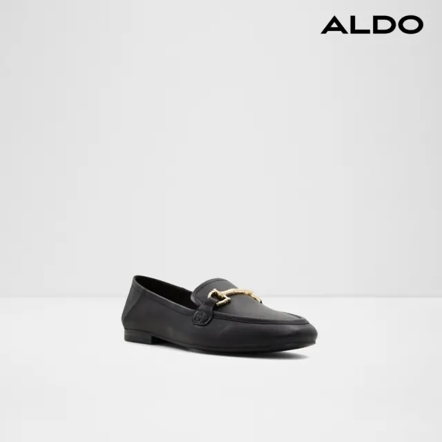 【ALDO】ACCOLADE-舒適真皮樂福鞋-女鞋(黑色)