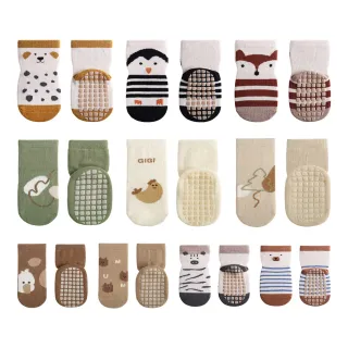 【寶貝家】綜合止滑襪(防滑襪 襪子 兒童止滑襪 男女童襪 兒童 矽膠襪底防滑)