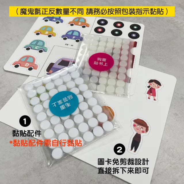 【PinWheel】魔鬼氈黏貼書兒童黏貼書單本(兒童故事書 蒙特梭利教具 蒙式教具 配對玩具)