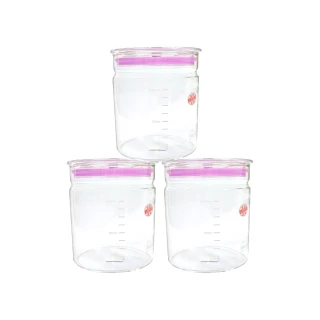 【iwaki】耐熱玻璃可微波密封罐-1.0L(共3入)