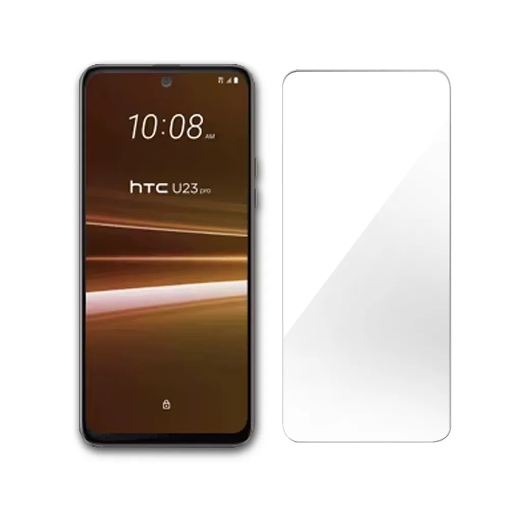 【A+ 極好貼】HTC U23/U23 pro 半版9H鋼化玻璃保護貼(2.5D非滿版兩入組)