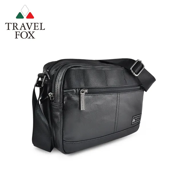 【TRAVEL FOX 旅狐】輕巧雙料防撥水帆布側背包 側背包(TB817-01 黑色)