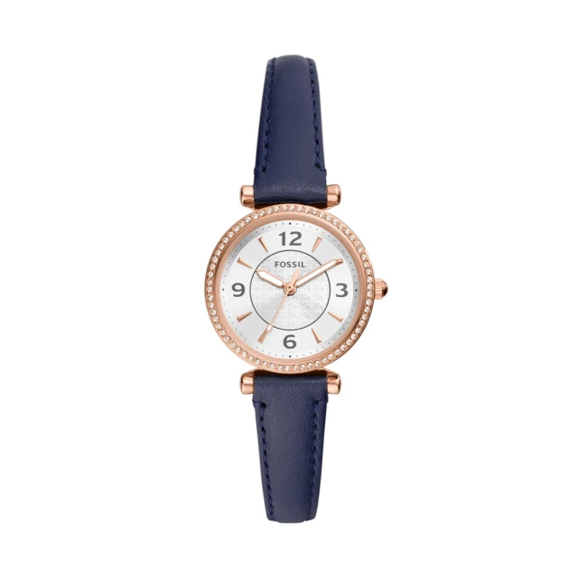FOSSILFOSSIL 古典佳人時尚腕錶-玫瑰金X藍(ES5295)