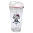 【SANRIO 三麗鷗】Hello Kitty掀蓋式玻璃水杯450ml(2件組)