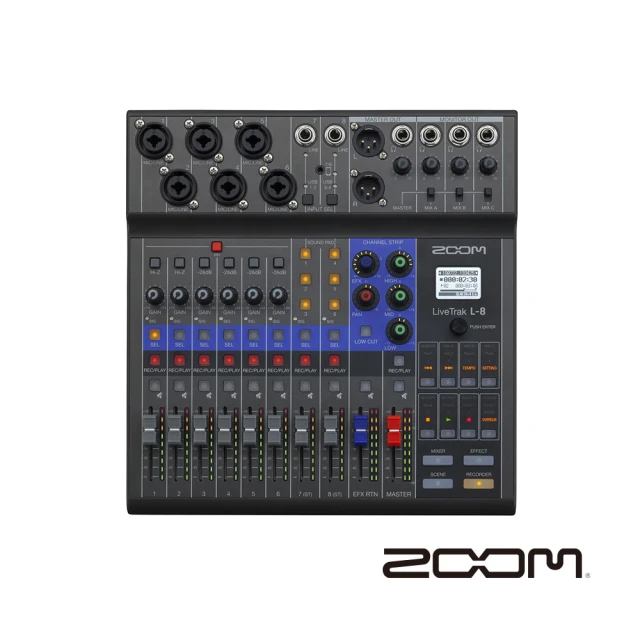 【ZOOM】LiveTrak L-8 混音器/錄音介面(公司貨)