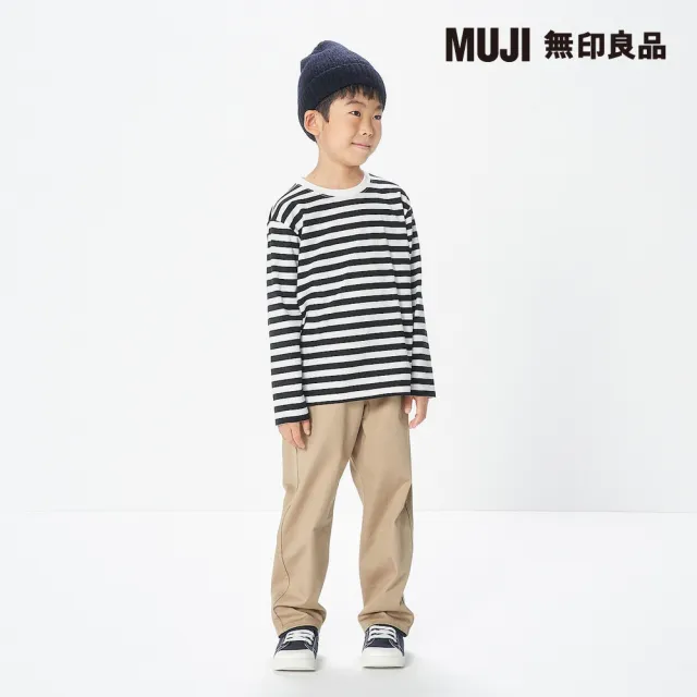【MUJI 無印良品】兒童棉混綾織寬鬆褲(共4色)
