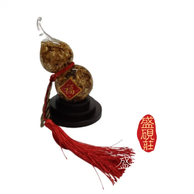 【盛硯莊佛教文物】精裝開運金箔葫蘆(1111大降价)