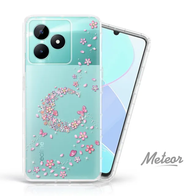 【Meteor】realme C51 奧地利彩鑽空壓防摔手機殼(櫻月)