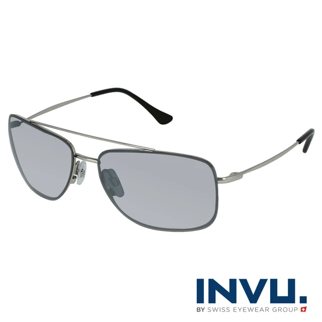 【INVU】瑞士完美視覺小臉偏光太陽眼鏡(銀 P1010A)