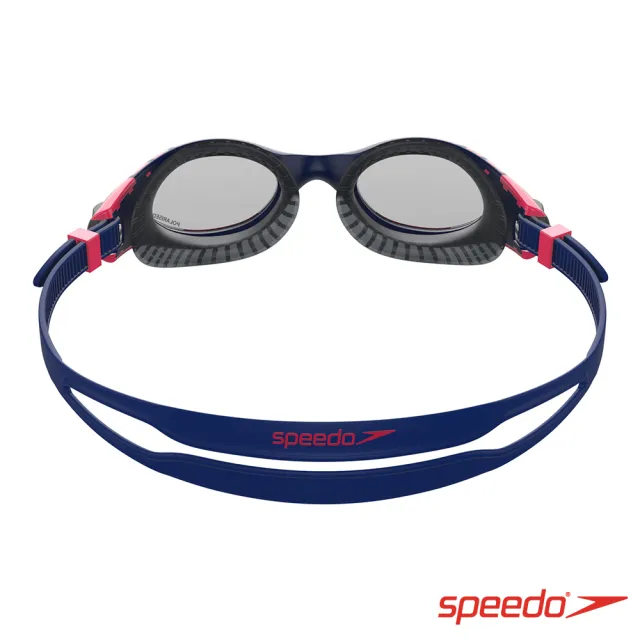 【SPEEDO】成人 運動泳鏡 偏光 Biofuse Tri(藍/紅)