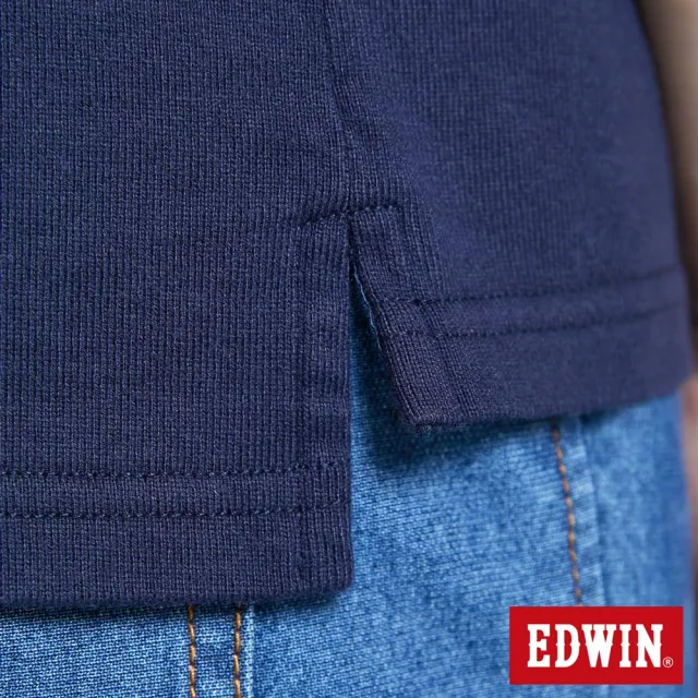 【EDWIN】男裝 EFS 寬版LOGO短袖T恤(丈青色)