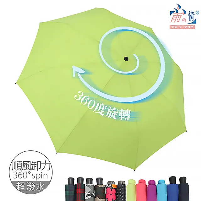 【雨之情】360度順風卸力折傘(雨傘/手開傘/摺疊傘)