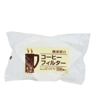日本製103漂白咖啡濾紙4-6人用 100枚*3袋(HG3255-3W)
