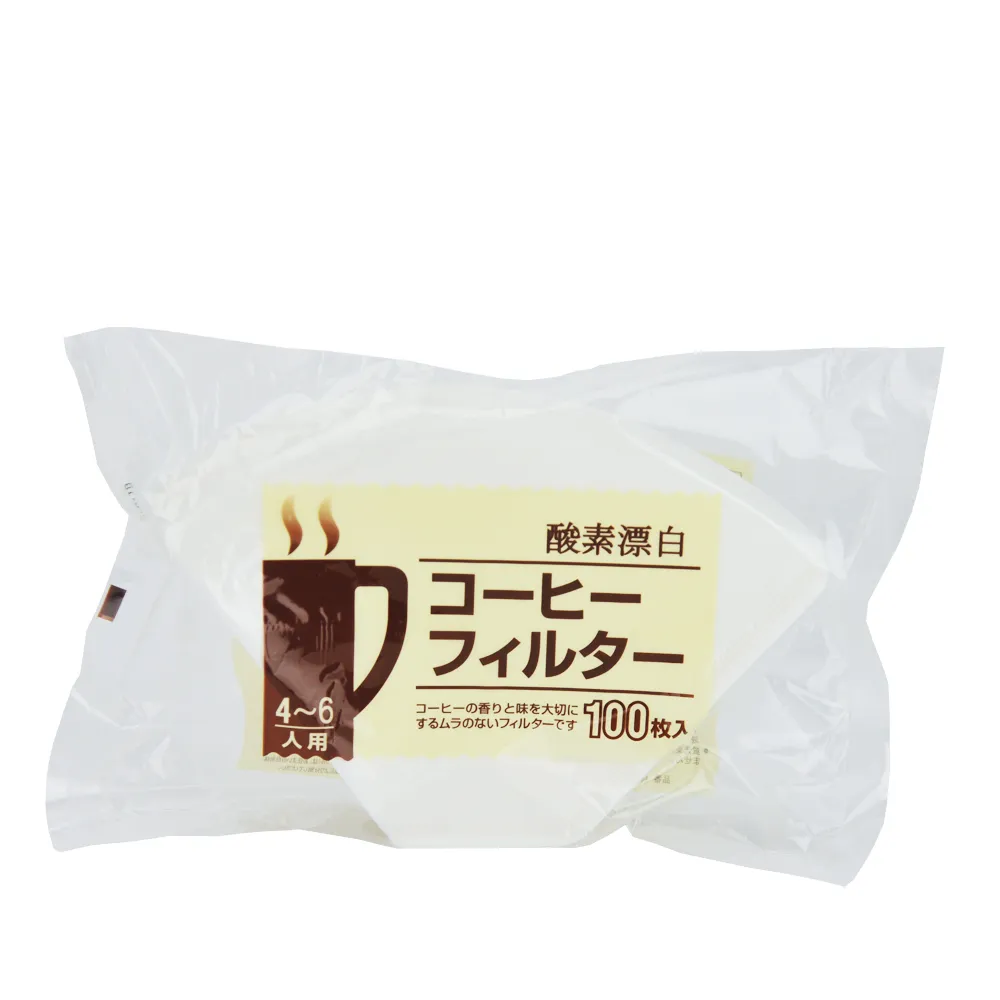 日本製103漂白咖啡濾紙4-6人用 100枚*3袋(HG3255-3W)