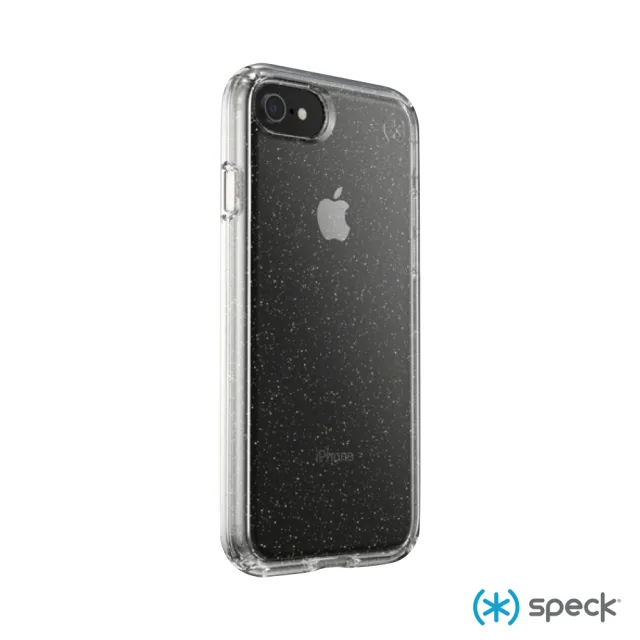 【Speck】iPhone SE3/8/7 4.7吋Presidio Perfect-Clear Gltr抗菌透明閃亮4米防摔殼(iPhone SE2/3保護殼)