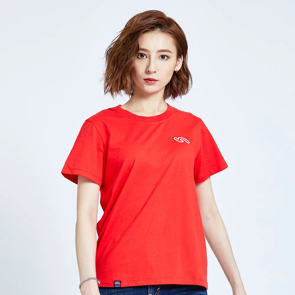 【5th STREET】女5J後繡花短袖T恤-紅色