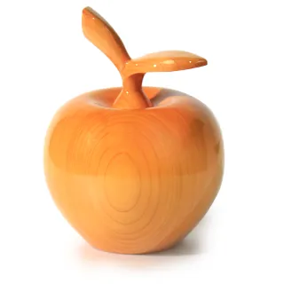 【開運方程式】台灣檜木聚寶盆 蘋果12公分(天然芳香木雕開運擺件 陽宅風水)