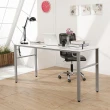 【BuyJM】低甲醛木紋白160公分附線孔蓋穩重工作桌(電腦桌)