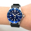 【CASIO 卡西歐】槍魚系列 深海潛將橡膠水鬼錶/黑x藍框(MDV-106B-2A)