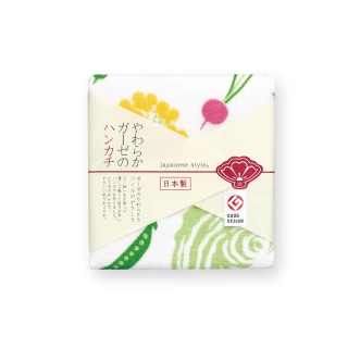【日纖】日本泉州純棉方巾30x30cm(春日野菜)