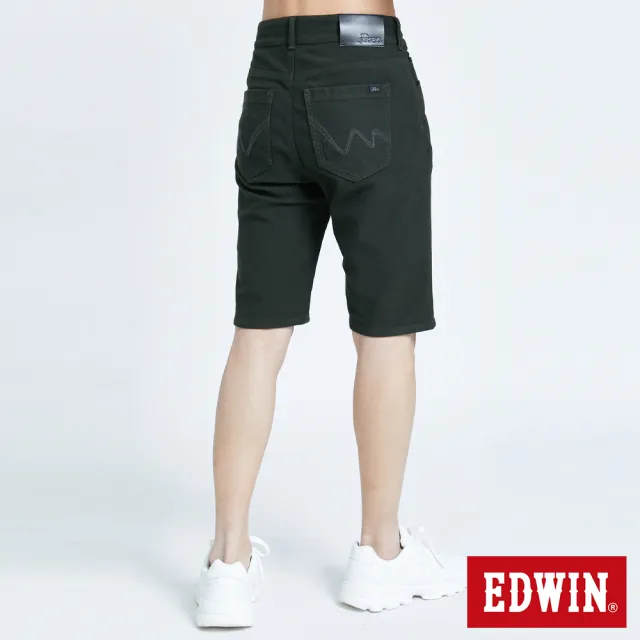 【EDWIN】男裝 JERSEYS 透氣寬鬆EJ3迦績短褲(墨綠色)