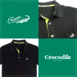 【Crocodile】男超舒適素面口袋POLO衫(黑色)