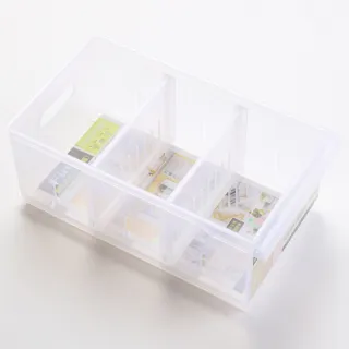 【特力屋】FINE 隔板整理盒 附輪 淺型款 4.7L/30.5*16.8*12.7cm LF2004