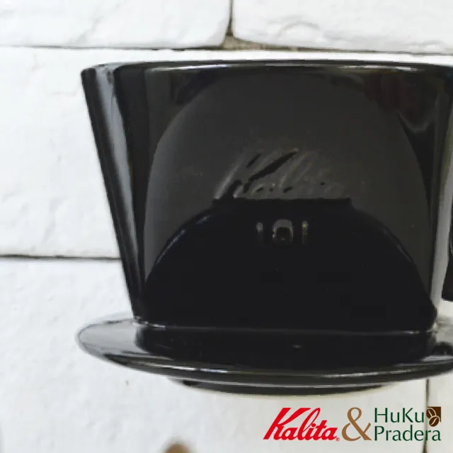 【Kalita】101系列 傳統陶製三孔濾杯 時尚黑(手沖咖啡入門款)