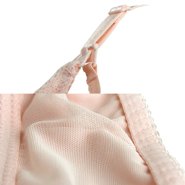 【Gennies 奇妮】哺乳內衣 浪漫蕾絲軟鋼圈內衣 歐歐咪妮(天空藍)