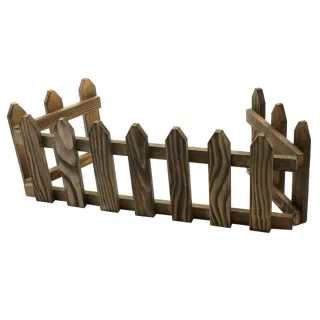 【特力屋】ㄇ型圍籬-燻木色109cm