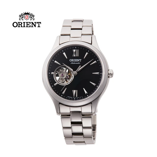 ORIENT 東方錶 ORIENT 東方錶 ELEGANT系列 優雅小鏤空機械錶 鋼帶款 黑色- 36mm(RA-AG0021B)