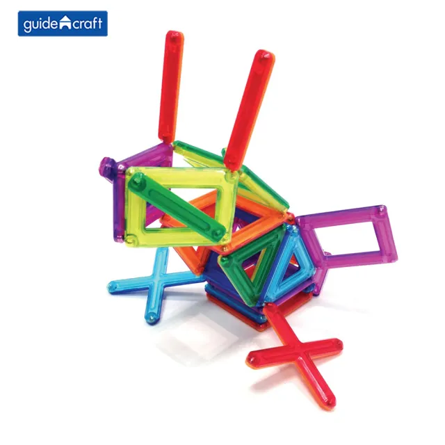 【GuideCraft】磁力空心積木-26件(STEAM玩具)