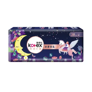 【Kotex 靠得住】完美封漏好夢香氛夜用衛生棉/香氛衛生棉 28cm 12片x3包/組