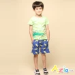 【Azio Kids 美國派】男童 上衣 小魚鱷魚印花純色短袖T恤(綠)
