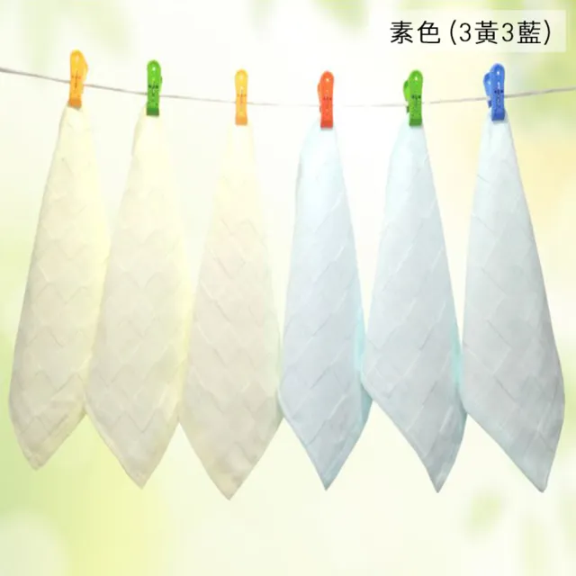 【WINCEYS】呵護肌膚棉質輕軟手帕巾(6入裝)