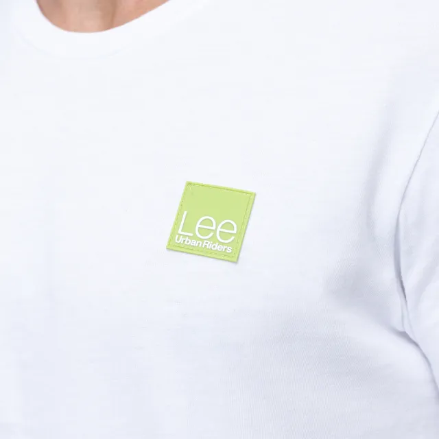 【Lee 官方旗艦】男裝 短袖T恤 / 膠標 小LOGO 亮白 標準版型 / Urban Riders 系列(LL200142K14)
