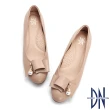 【DN】跟鞋_MIT都會典雅珍珠立體造型真皮粗跟鞋(可可)