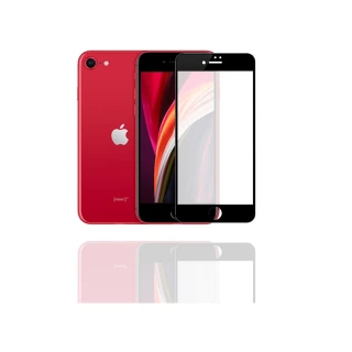 【Cherry】iPhone SE2  4.7吋 3D曲面滿版鋼化玻璃(保護貼 SE2 專用)