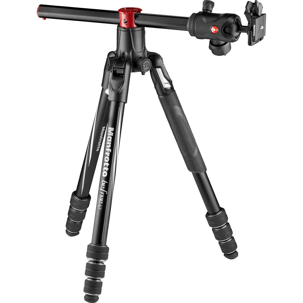 【Manfrotto 曼富圖】Befree GT XPRO 鋁合金反折式三腳架套組(公司貨 MKBFRA4GTXP-BH 橫置中軸)