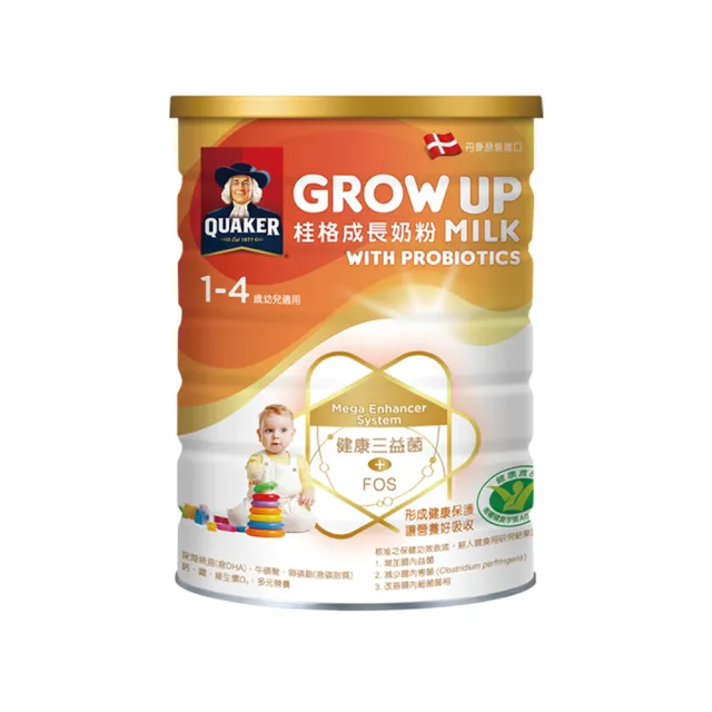 【QUAKER 桂格】三益菌成長奶粉 1500g*24罐(新包裝 3號 1-4歲幼童適用)