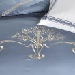 【織眠家族】60支100%天絲刺繡七件式床罩組藍夢情緣(雙人)