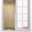 【J&N】素色金線窗紗傳統簾-金黃色(150*165cm)
