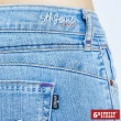 【5th STREET】女微刷破反摺窄管直筒褲-拔洗藍