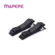 【Mapepe】無痕系緞帶髮夾（黑）2入