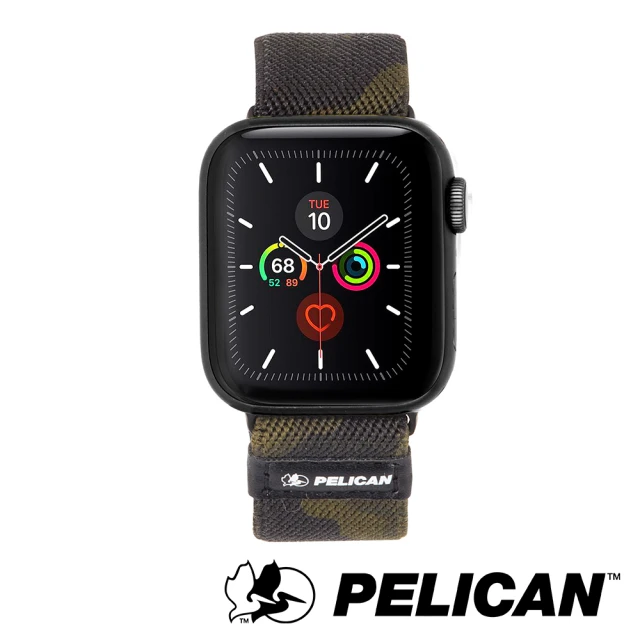 【PELICAN】派力肯 Apple Watch 38-40mm 1-7代/SE Protector(保護者NATO錶帶- 迷彩綠色)