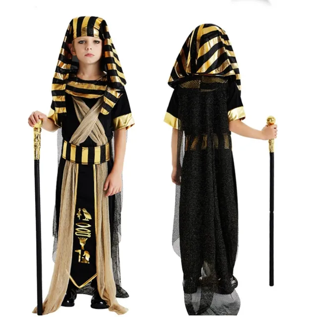 【橘魔法】埃及 奧茲曼迪亞斯 3件組 不含杖 (萬聖節 兒童 扮演 男童 童裝 角色扮演)