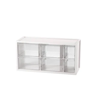 【livinbox 樹德】小幫手零件分類箱-6抽 A9-506(小物收納/可堆疊/透明/收屜/收納盒/收納箱)