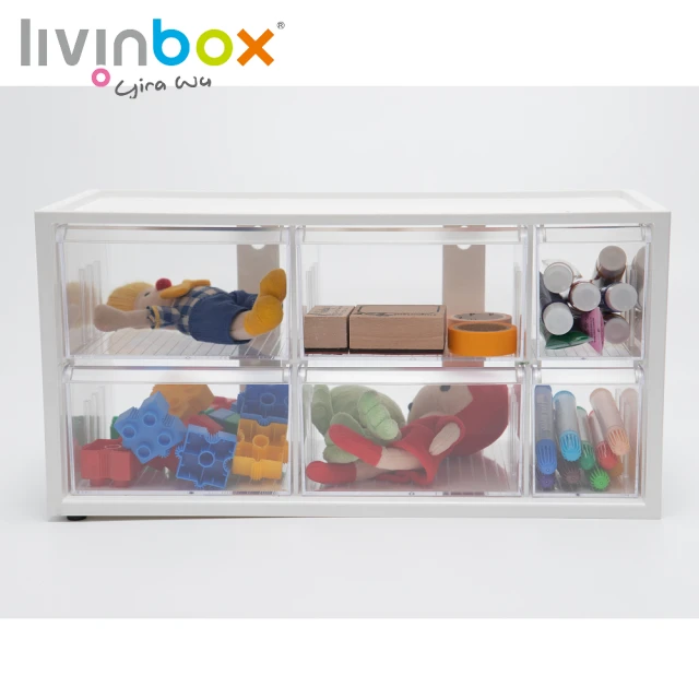 livinbox 樹德 小幫手零件分類箱-6抽 A9-506(小物收納/可堆疊/透明/收屜/收納盒/收納箱)