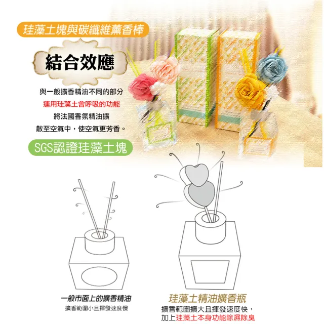 【QIDINA】春夏限定珪藻土擴香瓶 200ml x2入(加贈 法式空間香水噴霧x1)